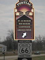 USA - Pontiac IL - Town Sign (8 Apr 2009)